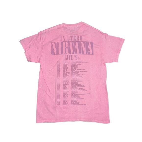 Nirvana Live In Utero Rock Band T-shirt Concert Tour 93 100% Cotton Size Medium - Picture 2 of 3